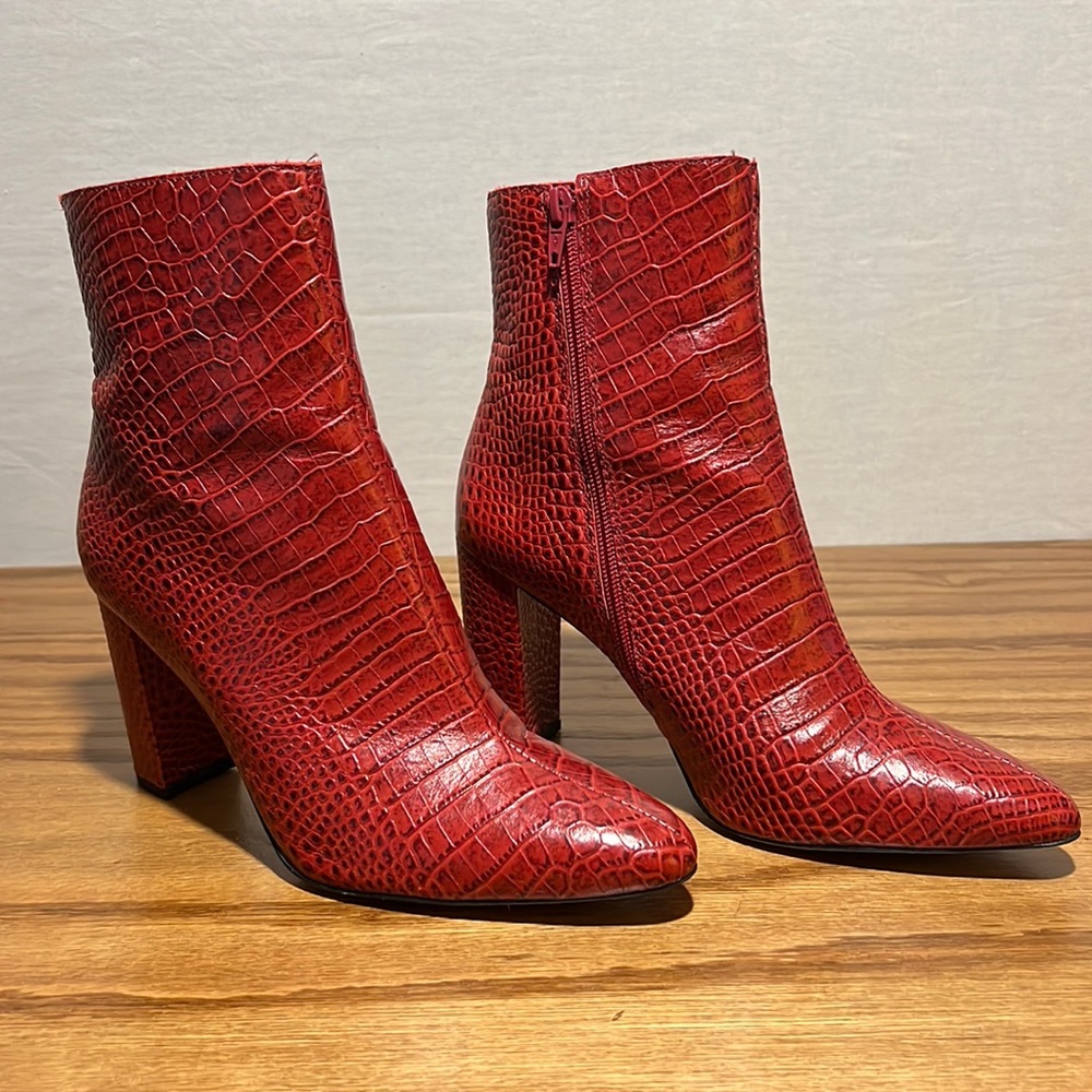 Red snake skin Matisse cadet boots